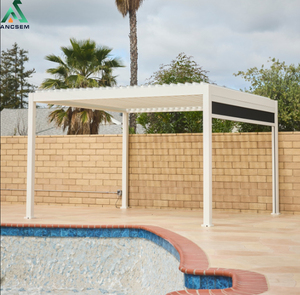 Pergola à lames orientables en aluminium ANCSEM, abri de voiture, système de toiture imperméable pour l'extérieur, abri de stationnement, montage multi-applications, sur mesure - Product Image 5