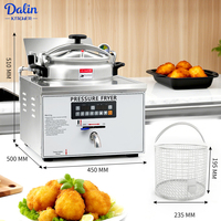 Friteuse à Pression Commerciale Automatique à Dessus Plat, Vente Directe Usine, Économe en Énergie avec Contrôle Numérique pour Cuisine de Restaurant