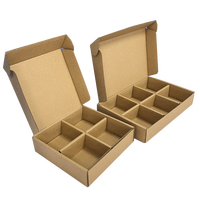 Boîte d'expédition en papier kraft écologique avec inserts de séparation pour l'emballage de détail du commerce électronique et la livraison en toute sécurité