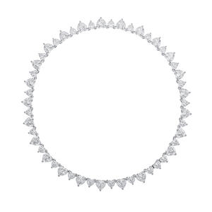 Collar de Plata Pura con Piedra de Silicona en Forma de Corazón, Joyería de Lujo 8*8 - Product Image 1