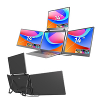 Extensor de Pantalla para Portátil de 14 Pulgadas, Producto Patentado, 1 Cable de Conexión, Monitor Cuádruple 16:10, Monitor Portátil para PC