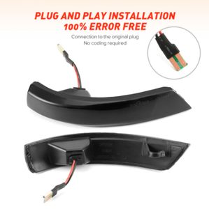 Autodragons Fo Cus MK3 MK4 MONDEO Fie Sta Mk7 MK8 2019 12V Clignotant de rétroviseur de voiture séquentiel dynamique à lentille fumée - Product Image 2