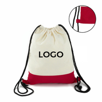Sac à dos en toile de coton personnalisé avec cordon de serrage, résistant à la poussière, durable, recyclable, avec logo