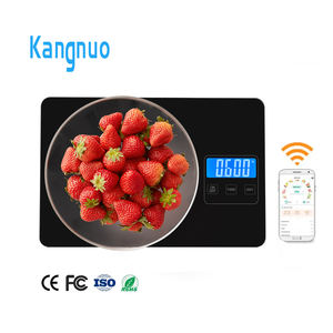가정용 블랙 BT 스마트 칼로리 영양 과일 Keukenweegschaal 균형 앱 무게 음식 요리를위한 디지털 주방 저울 - Product Image 1