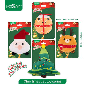 Venta al por mayor de juguetes de peluche para mascotas, juguetes de Navidad para gatos, divertidos juguetes para masticar, juegos de regalo de embalaje de Papá Noel, Kits de artesanía de Navidad con hierba gatera en el interior - Product Image 6