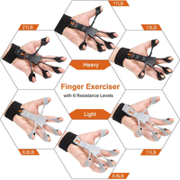 Renforçateur de doigts en silicone, équipement d'exercice de la main réglable, exerceur de doigts personnalisé pour la thérapie de la main