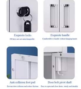 Armoire d'angle en acier inoxydable, casier métallique gain de place pour petites pièces ou hôpitaux, pour le rangement des vêtements - Product Image 4