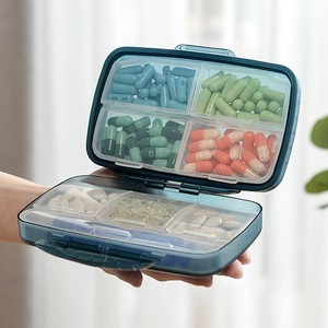 Organisateur de pilules hermétique grand distributeur de pilules porte-supplément de voyage à domicile <span class=keywords><strong>trieur</strong></span> de vitamines Portable conteneur à 8 <span class=keywords><strong>compartiments</strong></span> - Product Image 1