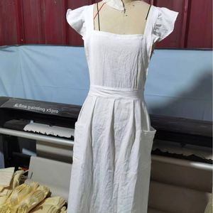 Tomizable Cotton Sleeveless Everyday Versatile <b>Apron</b>, Suitable for Art Studios, Milk Tea Shops and Flower Arranging Workwear - Product Image 6