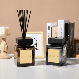 Diffuseur de parfum en verre noir grande capacité Aikun, coffret cadeau pour la maison, l'hôtel, le bureau, parfum longue durée, vente en gros, approvisionnement en vrac personnalisé - Product Image 2