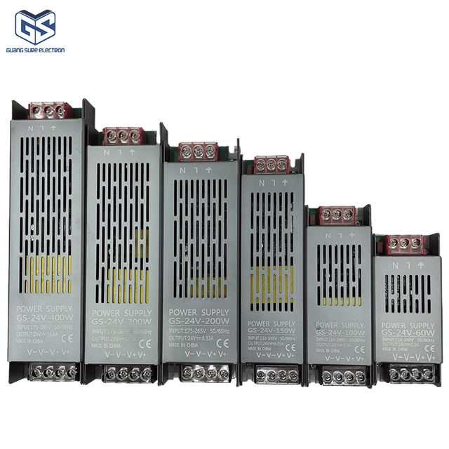 "Switching Power Supply 12v/24v Constant Voltage LED Driver 60W-400W for LED Lights"