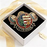 Épinglette en émail du 250e anniversaire des États-Unis pour 1776-2026, Statue de la Liberté, Cloche de la Liberté, broche patriotique en métal, souvenir américain