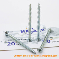 Malaxy Wholesale vis autotaraudeuse à tête fraisée zinguée jaune pour panneaux de particules Vis pour cloisons sèches