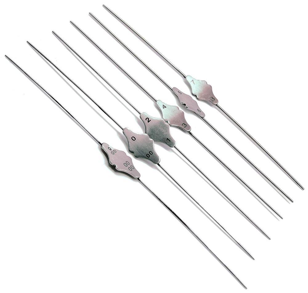 6 Sonde Lacrimali Bowman In Acciaio Inox Strumenti Chirurgici ORL Dentali