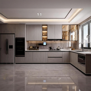 Gabinetes de Cocina Modernos de Lujo Personalizados BLOM, Iluminación LED, Gabinetes de Alta Gama, Gabinetes de Cocina Italianos Modulares en Forma de U - Product Image 2