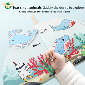 Libro tranquillo per bambini 0M + libro sensoriale di stoffa per bambini resistente allo strappo libro di stoffa per bambini