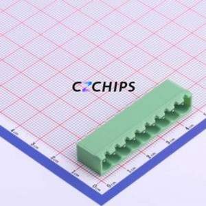 XY2500V-B-5.00-9P Plug-in Terminal Block Through hole,P=5mm Connector Board-to-Board / Socket - Closed 1x9P 5mm Green - Product Image 1