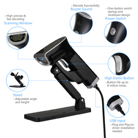 Lector de Códigos de Barras USB de Alta Calidad, Escáner de Códigos de Barras Láser 1D Portátil para Punto de Venta, para Inventario de Tiendas de Ropa
