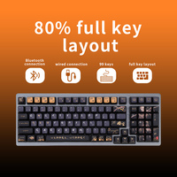 Clavier mécanique silencieux à 99 touches, triple mode, interface USB Type-C, rétroéclairage LED, nouveau clavier complet à axe Kailh, échangeable à chaud