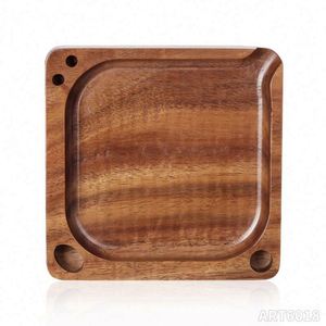 Mini Portable Custom Wood Rolling Tray Wooden Rolling Tray <b>Herb</b> Spices Smoking Tray - Product Image 6