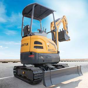 Mini-excavatrice Shantui SE17SR 1,7 tonne à queue courte, chenilles rétractables, moteur Kubota, machine utilitaire compacte prête à l'emploi - Product Image 4