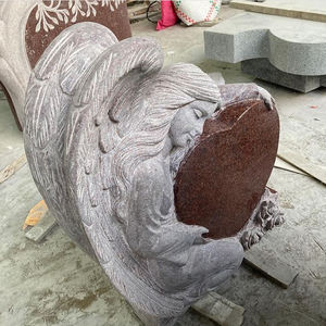 Granito nero angelo cuore Design stile americano ed europeo cimitero giardino memoriale lapide e monumenti in marmo - Product Image 6