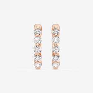 Pendientes de aro flotantes con diamantes cultivados en laboratorio, 7/8 Ctw, joyería moderna y elegante para uso diario y ocasiones especiales - Product Image 1