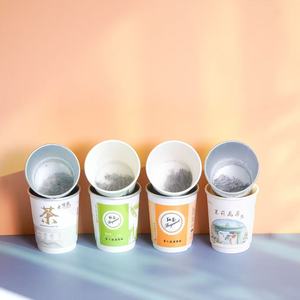 Taza impresa Desechable Té instantáneo caliente Parte inferior interior Logotipo personalizado Fácil de llevar Té - Product Image 4
