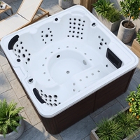 Baignoire de massage professionnelle pour hôtel, villa, décoration de salle de bain, avec jets de massage à air