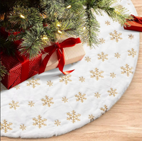 Jupe de sapin de Noël en fausse fourrure blanche longue, moelleuse et ronde, tapis de base pour sapin de Noël, vente en gros, décoration de maison pour les fêtes