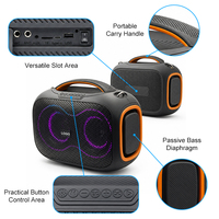 Enceinte Karaoké Portable 40W avec Deux Haut-parleurs de 4 Pouces, Lumières LED RGB, USB, Carte TF et Radio FM pour Fêtes et Divertissement