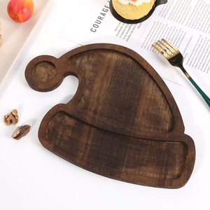 Christmas Tree And Santa Hat Wooden <b>Trays</b> With Compartments For Fruit <b>Snacks</b> Party Serving - Product Image 3