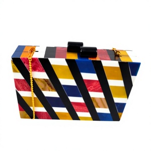 Bolso de Mano de Resina con Asa Metálica, Diseño de Ángel, Pintado a Mano, Único y Moderno para Mujer, para Fiestas, Forma Personalizada - Product Image 1