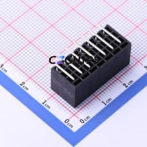 KF2EDGSR-3.5-2*7P Plug-in Terminal Block Bent Lead Through Hole,P=3.5mm Board-to-Board / Socket - Closed 2x7P 3.5mm Black - Product Image 2