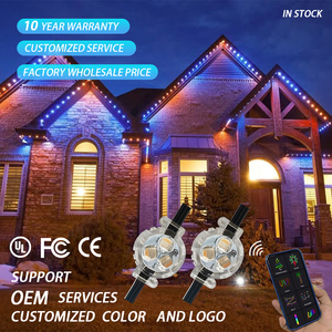 Contrôleur WiFi, lumières LED à points pixel étanches IP68, 12V 24V, décorations lumineuses extérieures permanentes pour les toits, Noël, les fêtes - Product Image 1