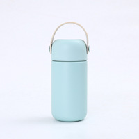 Thermos portable mini avec logo personnalisé, vente en gros, 5 couleurs, poignée en tissu, bouteille cadeau pour l'extérieur