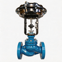 Vanne de régulation pneumatique avec positionneur intelligent 4-20 mA et joint en PTFE pour la régulation proportionnelle du débit d'eau et la pression du gaz