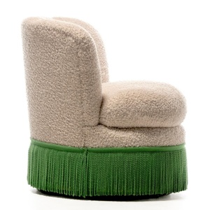 Silla de Diseño Moderno con Flecos y Borlas, Estilo <span class=keywords><strong>Regency</strong></span>, Giratoria, para Sala de Estar, Bar o <span class=keywords><strong>Club</strong></span>, Marca HDC Handcraft - Product Image 3