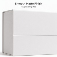 Boîte cadeau magnétique pliable en carton blanc mat B4, emballage plat, vente en gros, livraison directe d'usine pour la vente au détail et les cadeaux