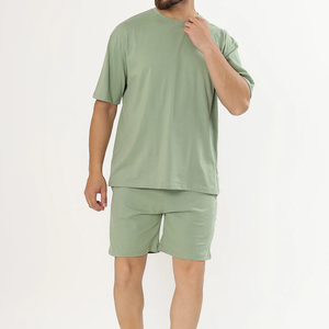 ชุดเสื้อยืดและกางเกงขาสั้นผ้าฝ้าย 100% เป็นมิตรกับสิ่งแวดล้อม แห้งเร็ว ระบายอากาศดี จากโรงงานโดยตรง - Product Image 1