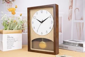 <span class=keywords><strong>Rotin</strong></span> Horloge Visage Conception Bureau À Domicile Hôtel Table Décoration De Bureau <span class=keywords><strong>Pendule</strong></span> Horloge - Product Image 3