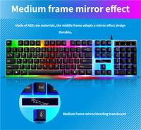 Ratón y Teclado para PC, Teclado y Ratón Blancos con Cable RGB