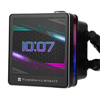 Refroidisseur de processeur liquide AIO Thermalright Grand Vision 360 ARGB BLACK avec écran IPS magnétique de 3,4 pouces 480x480, cadre de 1 mm, pompe 6400 tr/min, compatible LGA1851