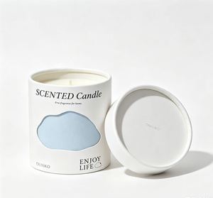 Scented Candle <b>White</b> Paper Tube Packaging Recyclable Cylindrical <b>Box</b> for Home Fragrance - Product Image 1