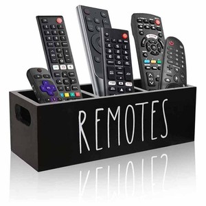 Boîte de rangement pour télécommandes, rectangulaire, 4 à 7 compartiments, finition peinte, type sur pied, organisateur multifonction - Product Image 1