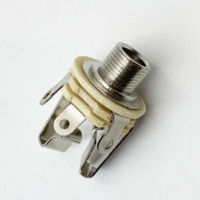 Prise jack stéréo Switchcraft 6,35 mm pour guitare, prise jack de sortie Electrosocket pour guitare électrique, pièces argentées
