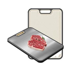 Nueva Tabla de Cortar de Doble Cara de Titanio Puro y Paja de Trigo, Ecológica, Apta para Lavavajillas, de 1.5 cm de Grosor, para Uso Doméstico y Comercial - Product Image 1