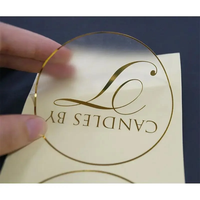 Autocollants de mariage transparents personnalisés en feuille d'or, rouleau d'étiquettes de remerciement transparentes pour les cadeaux de fête et l'emballage de cadeaux