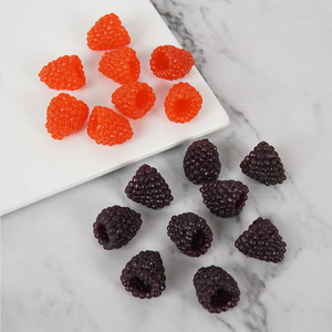 Kit de Matériaux pour Gâteau DIY en PVC, Fruits Simulés (Framboise, Mûre, Fraise Sauvage) - Répliques 1:1 - Product Image 1