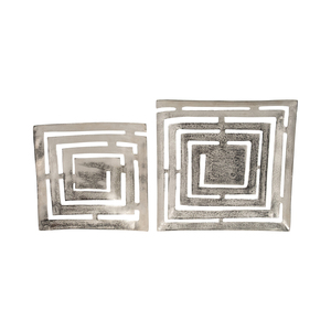 Set di vassoi decorativi in metallo dal design moderno con ritagli decorativi per centrotavola da caffè e decorazioni per la casa - Product Image 5